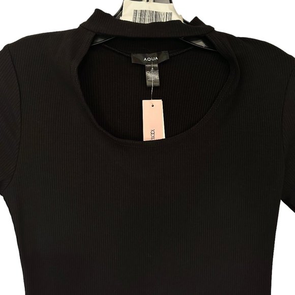 AQUA NECK CUTOUT MIDI DRESS, NWT - Picture 3 of 4